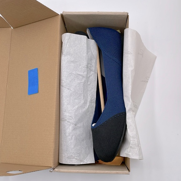 Bacia Night Blue Knit Ballet Flat Slip On Washable Shoes Extra Insoles - Size 10 - Picture 13 of 15